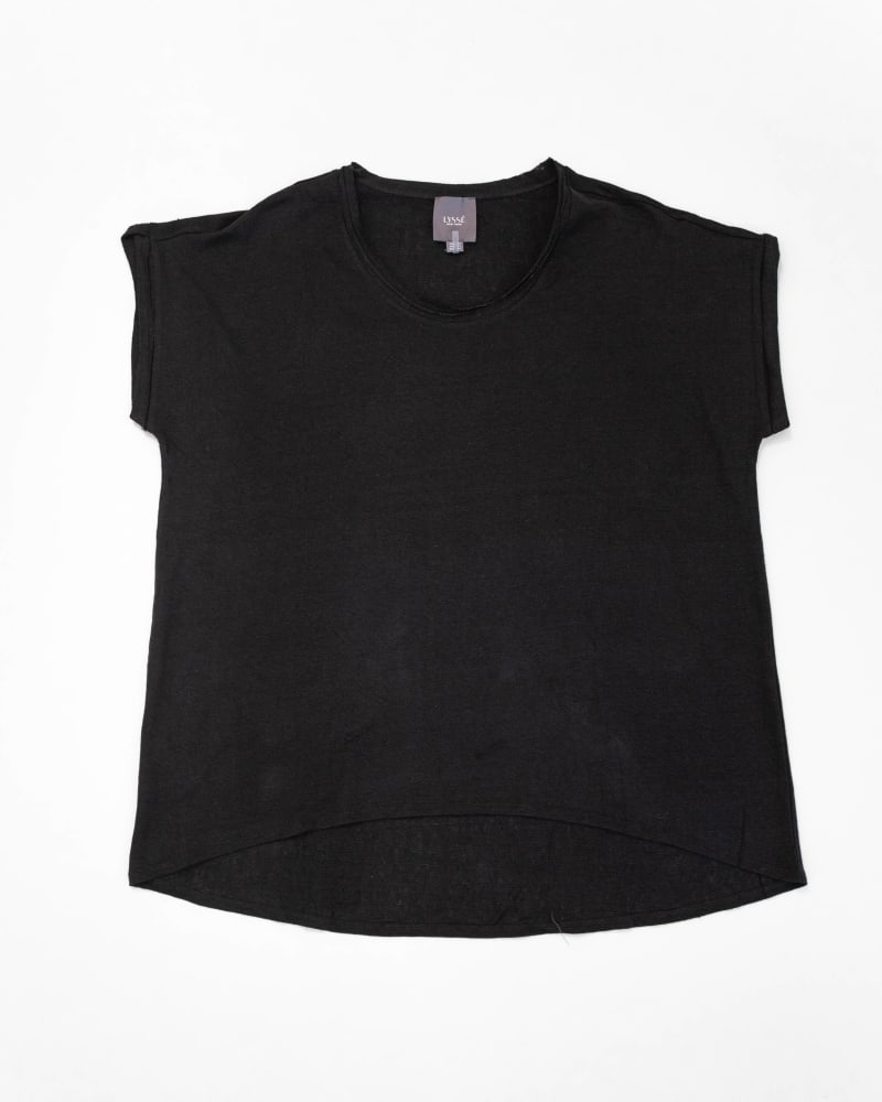 Front of a size 2X Classic Scoopneck Top in Black by Lysse. | dia_product_style_image_id:303135